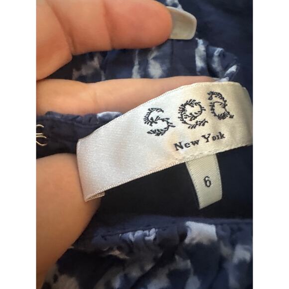 Sea New York Blythe Maxi Dress Blue Tie Dye Size 6 Nautical Beach Classic Boho - Picture 4 of 6